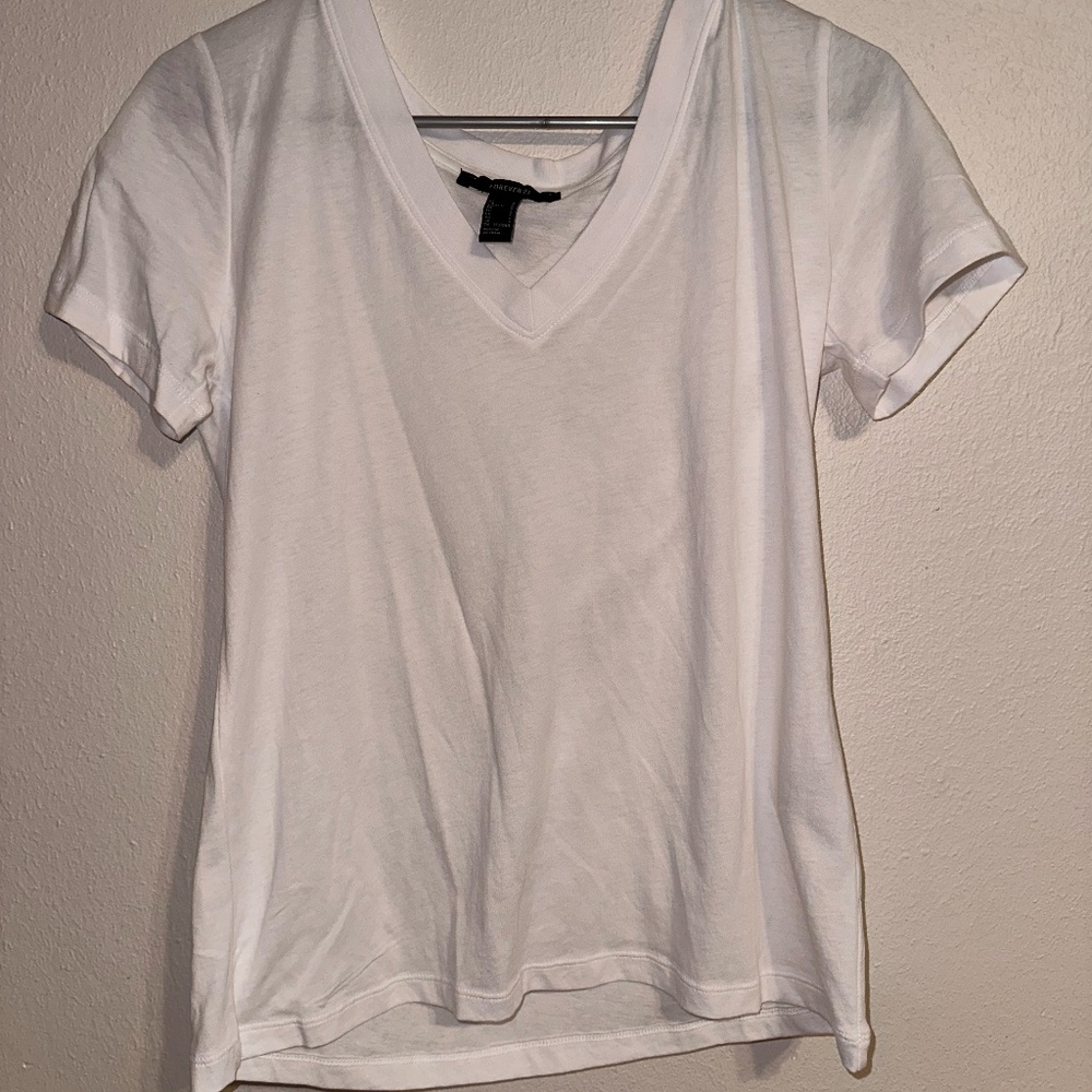 Forever 21 White V Neck